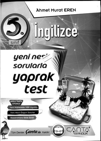 İNGİLİZCE YAPRAK TEST Panda Fotokopi & Baskı Merkezi