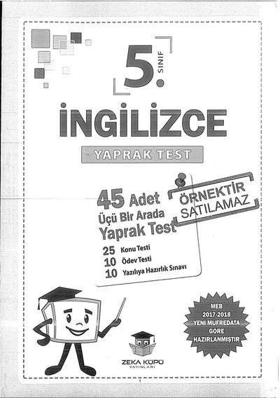 İNGİLİZCE YAPRAK TEST