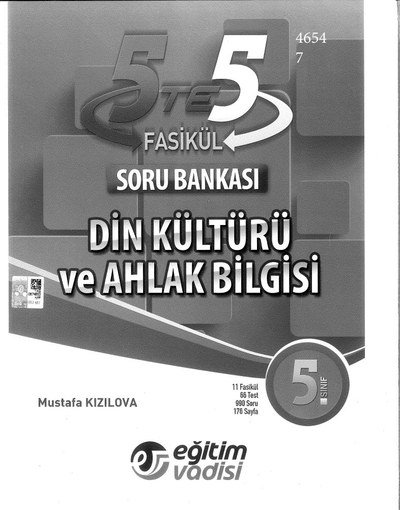 DİN KÜLTÜRÜ VE AHLAK BİLGİSİ SORU BANKASI Panda Fotokopi & Baskı Merkezi