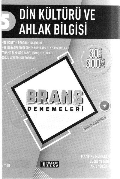 DİN KÜLTÜRÜ VE AHLAK BİLGİSİ BRANŞ DENEMELERİ Panda Fotokopi & Baskı Merkezi