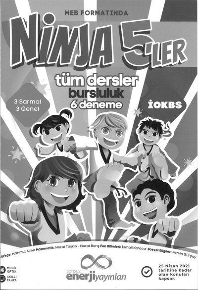 NİNJA 5'LER TÜM DERSLER BURSLULUK 6 DENEME Panda Fotokopi & Baskı Merkezi
