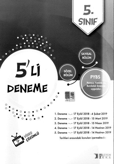 5'Lİ DENEME VİDEO ÇÖZÜMLÜ Panda Fotokopi & Baskı Merkezi