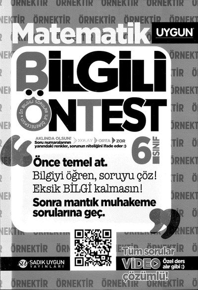 MATEMATİK BİLGİLİ ÖNTEST Panda Fotokopi & Baskı Merkezi
