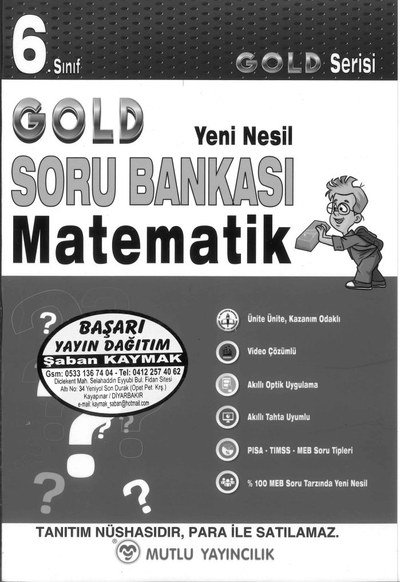 GOLD SORU BANKASI MATEMATİK Panda Fotokopi & Baskı Merkezi
