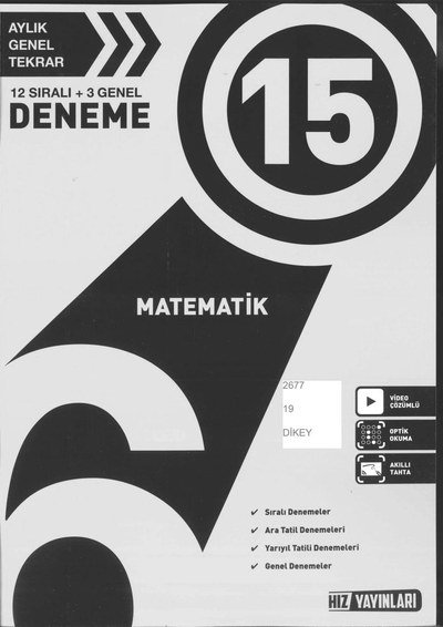 15 DENEME MATEMATİK