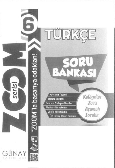 ZOOM SERİSİ TÜRKÇE SORU BANKASI