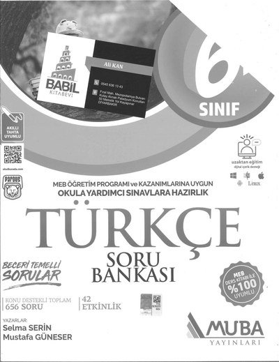 TÜRKÇE SORU BANKASI Panda Fotokopi & Baskı Merkezi