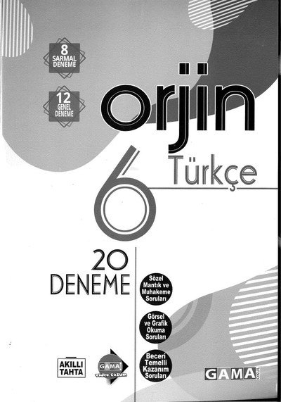 ORJİN TÜRKÇE 20 DENEME Panda Fotokopi & Baskı Merkezi