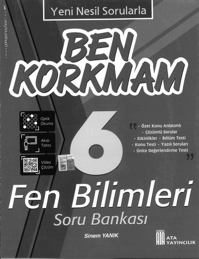 BEN KORKMAM FEN BİLİMLERİ SORU BANKASI Panda Fotokopi & Baskı Merkezi