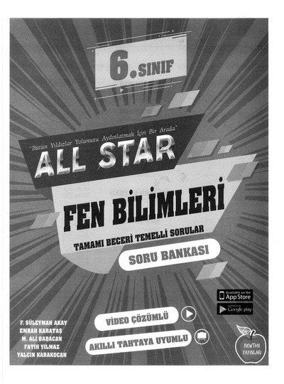ALL STAR FEN BİLİMLERİ SORU BANKASI Panda Fotokopi & Baskı Merkezi