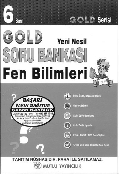 GOLD SORU BANKASI FEN BİLİMLERİ