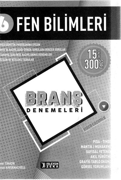 FEN BİLİMLERİ BRANŞ DENEMELERİ Panda Fotokopi & Baskı Merkezi