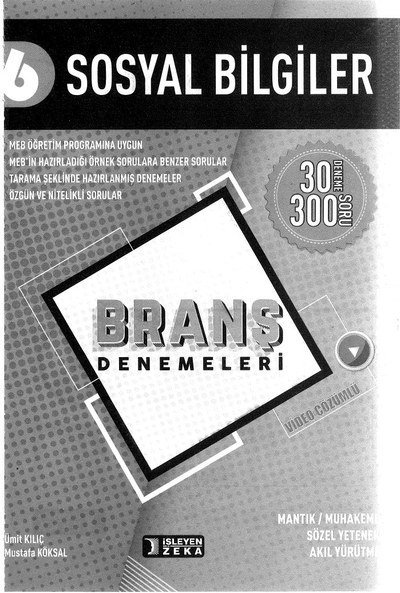 SOSYAL BİLGİLER BRANŞ DENEMELERİ Panda Fotokopi & Baskı Merkezi