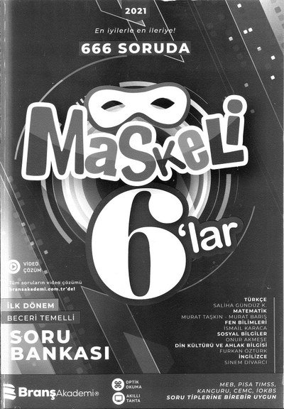 MASKELİ 6'LAR SORU BANKASI Panda Fotokopi & Baskı Merkezi