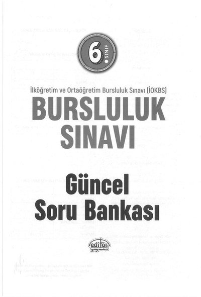 BURSLULUK SINAVI GÜNCEL SORU BANKASI Panda Fotokopi & Baskı Merkezi
