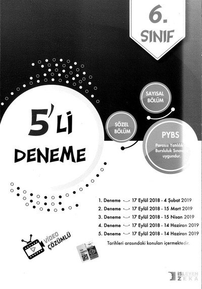 5'Lİ DENEME PYBS Panda Fotokopi & Baskı Merkezi