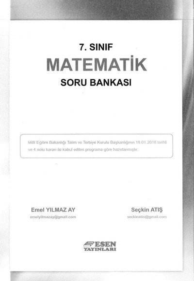 MATEMATİK SORU BANKASI Panda Fotokopi & Baskı Merkezi