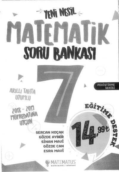 MATEMATİK SORU BANKASI