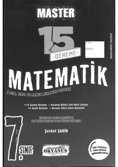 MASTER 15 DENEME MATEMATİK