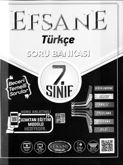 EFSANE TÜRKÇE SORU BANKASI Panda Fotokopi & Baskı Merkezi