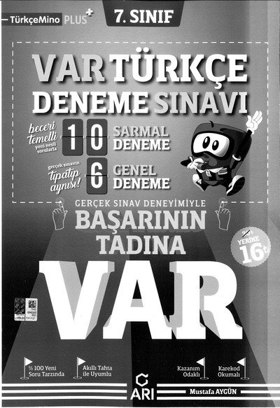 VAR TÜRKÇE DENEME SINAVI BAŞARININ TADINA VAR