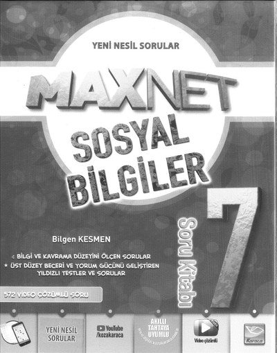 MAXNET SOSYAL BİLGİLER SORU KİTABI Panda Fotokopi & Baskı Merkezi