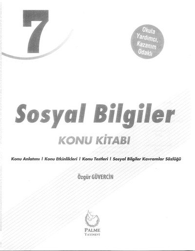 SOSYAL BİLGİLER KONU KİTABI Panda Fotokopi & Baskı Merkezi
