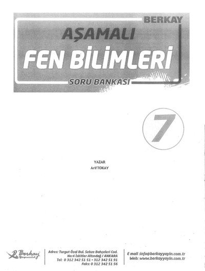 AŞAMALI FEN BİLİMLERİ SORU BANKASI Panda Fotokopi & Baskı Merkezi