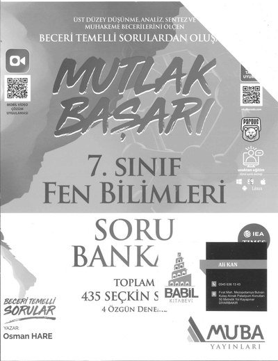 MUTLAK BAŞARI FEN BİLİMLERİ SORU BANKASI