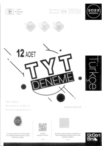 12 ADET TÜRKÇE TYT DENEME Panda Fotokopi & Baskı Merkezi