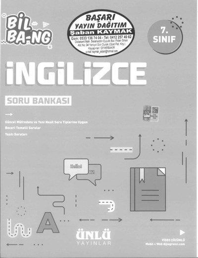 İNGİLİZCE SORU BANKASI BİL BA-NG Panda Fotokopi & Baskı Merkezi