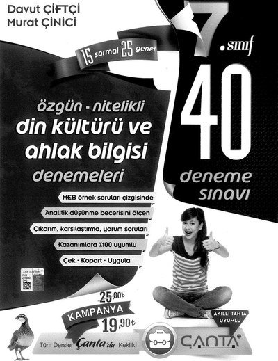 ÖZGÜN NİTELİKLİ DİN KÜLTÜRÜ VE AHLAK BİLGİSİ DENEMELERİ