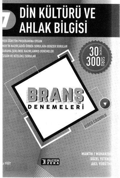 DİN KÜLTÜRÜ VE AHLAK BİLGİSİ BRANŞ DENEMELERİ Panda Fotokopi & Baskı Merkezi