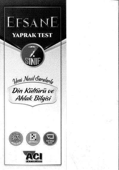 EFSANE YAPRAK TEST DİN KÜLTÜRÜ VE AHLAK BİLGİSİ Panda Fotokopi & Baskı Merkezi
