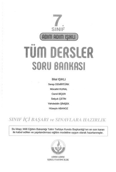 ADIM ADIM IŞIKLI TÜM DERSLER SORU BANKASI