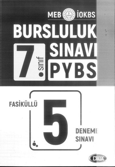 BURSLULUK SINAVI PYBS FASİKÜLLÜ 5 DENEME
