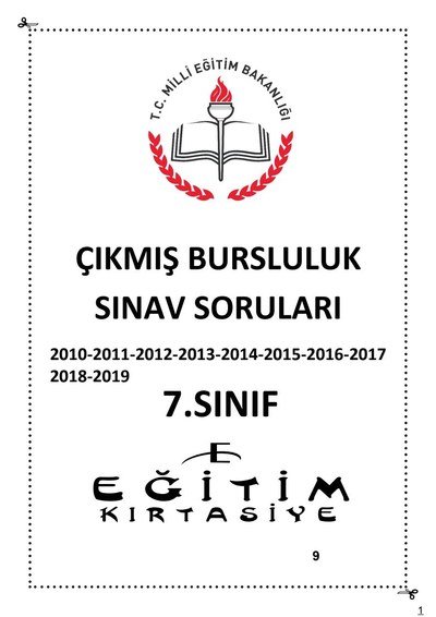 ÇIKMIŞ BURSLULUK SINAV SORULARI