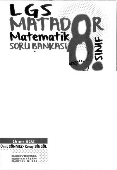 LGS MATADOR MATEMATİK SORU BANKASI Panda Fotokopi & Baskı Merkezi