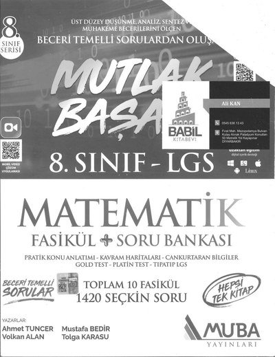 MUTLAK BAŞARI MATEMATİK FASİKÜL + SORU BANKASI Panda Fotokopi & Baskı Merkezi
