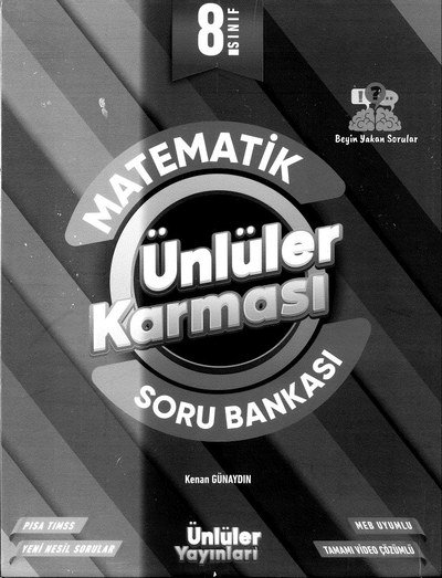 MATEMATİK ÜNLÜLER KARMASI SORU BANKASI Panda Fotokopi & Baskı Merkezi