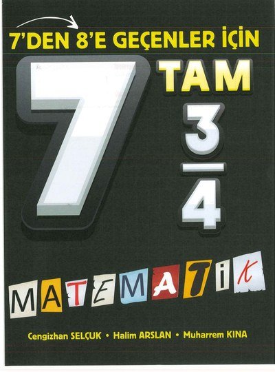 7'DEN 8'E GEÇENLER İÇİN TAM MATEMATİK Panda Fotokopi & Baskı Merkezi