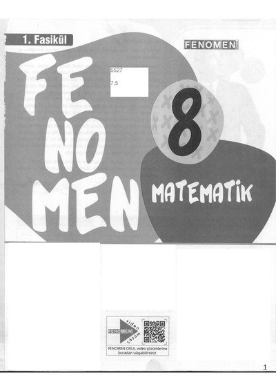 FENOMEN MATEMATİK SORU BANKASI 1. FASİKÜL Panda Fotokopi & Baskı Merkezi