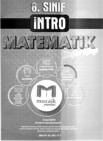 İNTRO MATEMATİK DEFTER KİTAP Panda Fotokopi & Baskı Merkezi