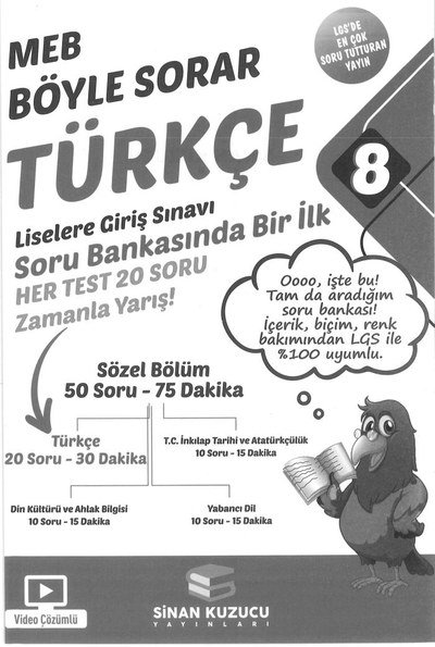 MEB BÖYLE SORAR TÜRKÇE SORU BANKASI