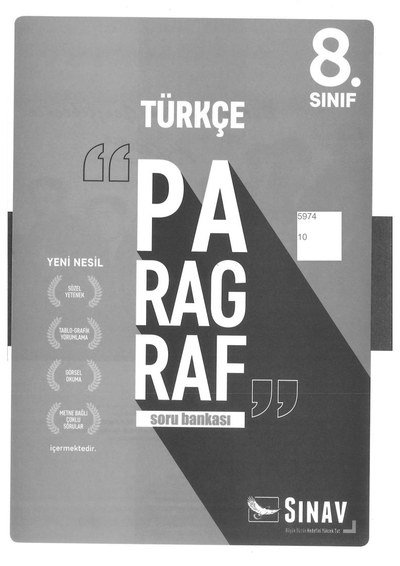 TÜRKÇE PARAGRAF SORU BANKASI Panda Fotokopi & Baskı Merkezi