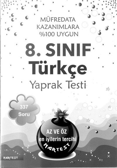 TÜRKÇE YAPRAK TESTİ 337 SORU