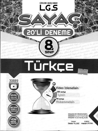 LGS SAYAÇ 20'Lİ DENEME TÜRKÇE Panda Fotokopi & Baskı Merkezi
