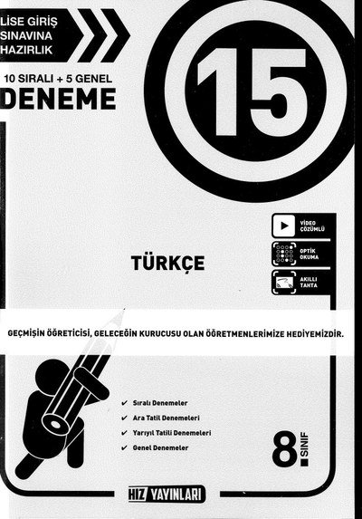 15 DENEME TÜRKÇE Panda Fotokopi & Baskı Merkezi