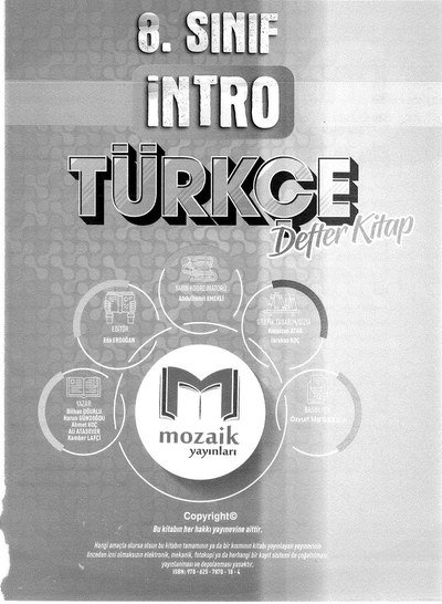 İNTRO TÜRKÇE DEFTER KİTAP Panda Fotokopi & Baskı Merkezi