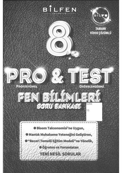 PRO & TEST FEN BİLİMLERİ SORU BANKASI Panda Fotokopi & Baskı Merkezi